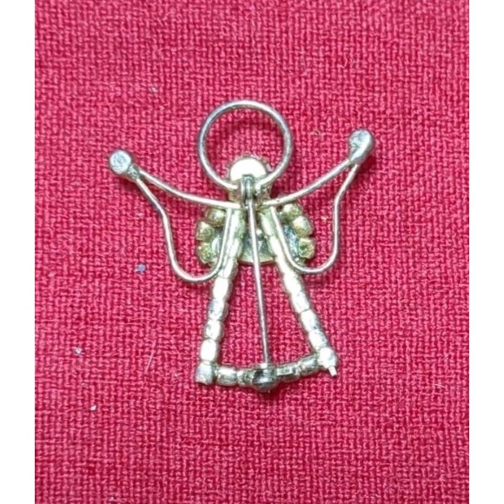 Vintage Rhinestone Star Stick Pin And Rhinestone Angel Pin - Picture 3 of 4
